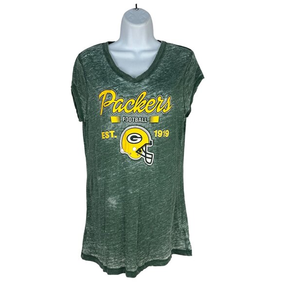 Green Bay Packers Women’s Shirt Large NFL Apparel Graphic Tee Cotton Blend - Picture 1 of 6